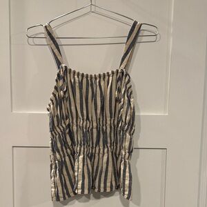 Universal Thread Blue and Cream Striped Camisole